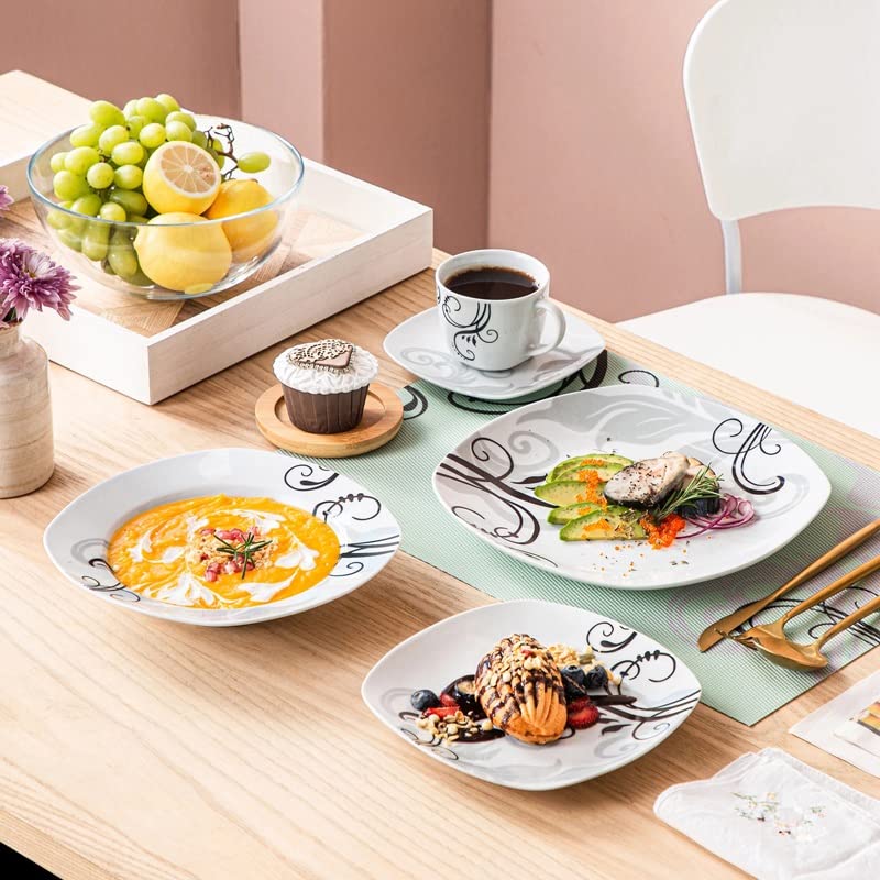 N/A 30 60 Piece Dinner Combo Set with Dessert Plate Soup Plate