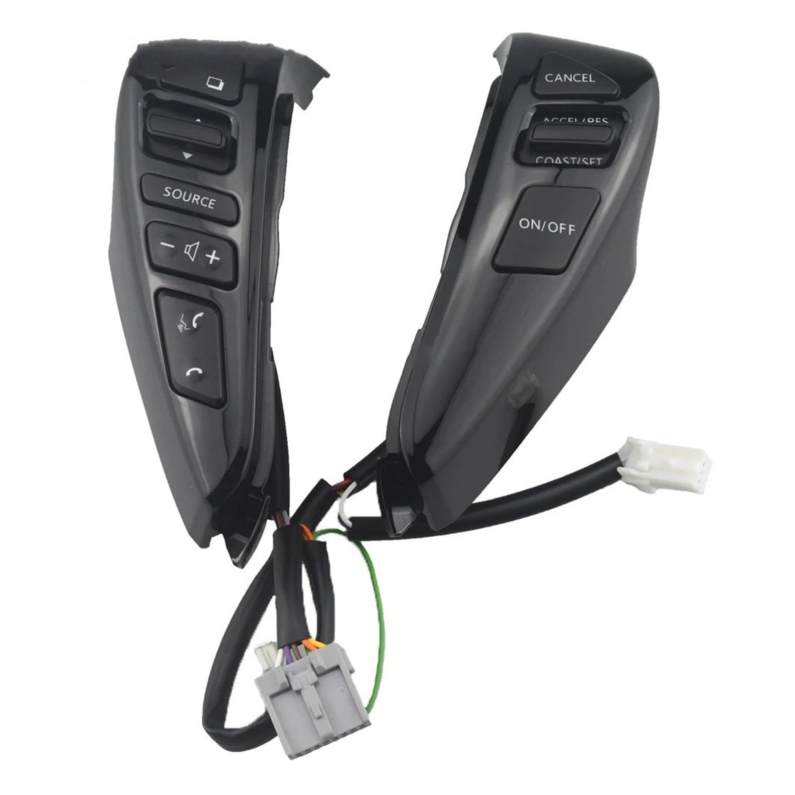 Tempomat Schalter Audio Lautstärke Taste Lenkrad Tasten Für Nissan Für Sentra Für Livina Für Almera Für Cube Für Versa Für Note Multifunktion Lenkrad Tempomat Schalter Knopf(Piano black switch)
