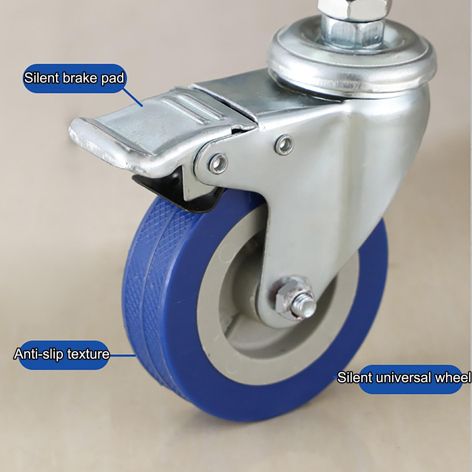 Carrito médico, carrito de laboratorio de acero inoxidable con 2 estantes y cajón, carrito móvil versátil para atención médica, oficina, spa y uso de belleza