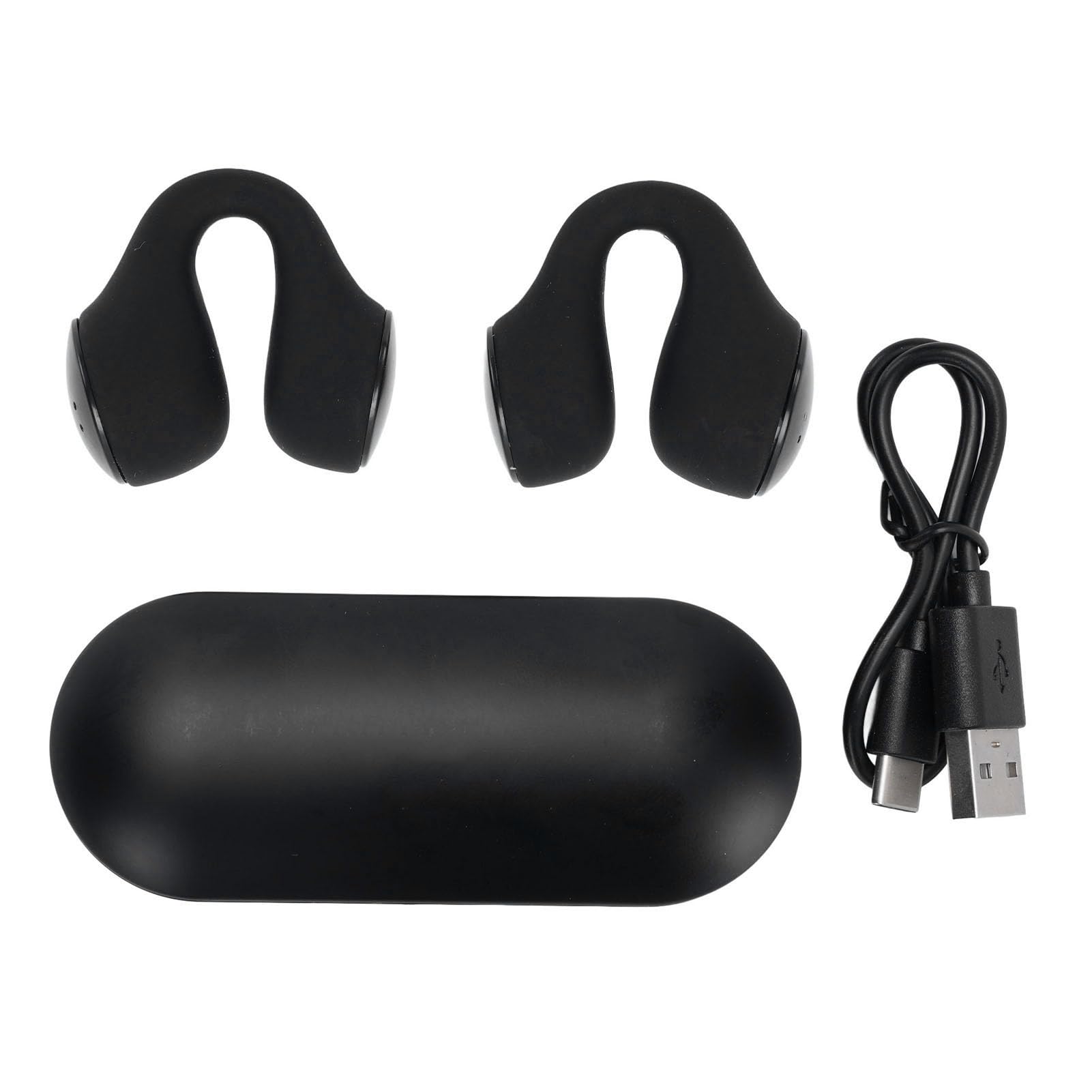 Cuffie a conduzione ossea Wireless Bluetooth 5.3 Auricolari con clip Resistenti al sudore Leggeri Comodi per la corsa Allenamenti in palestra Orecchie piccole Lega di allum