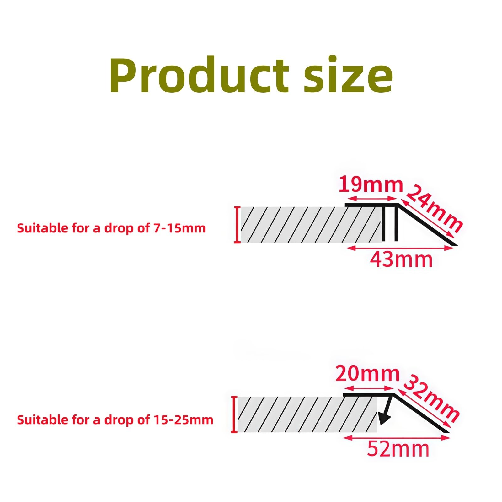 Perfil de compensación para suelos laminados, tira de transición de suelo de aluminio, 90 cm, 3 unidades, tira de umbral de puerta para nivelar suelos, ajuste de altura 7-15, 15-25 mm (gris