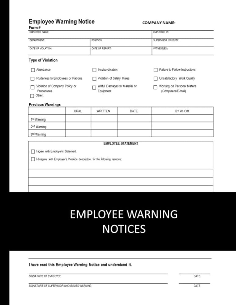 Employee Warning Forms: Employee Disciplinary Action Form Book Tracker I Warning Notice Forms I Employee Write Up Sheet Book I Employment Discipline Warning Log Book I Employee Discipline Form Book I: Broke, employee-warning-forms-employee-disciplinary-action-form-book-tracker-i-warning-notice-forms-i-employee-write-up-sheet-book-i-employment-discipline-warning-log-book-i-employee-discipline-form-book-i-broke