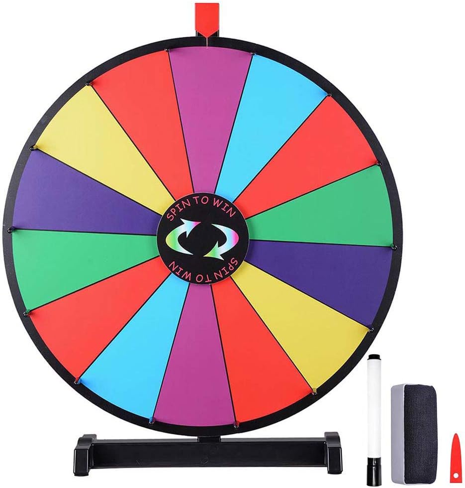 Amazon WinSpin ルーレット 24インチ 卓上ルーレット ルーレットホイール 回転 罰ゲーム 抽選 パーティゲーム ルーレット