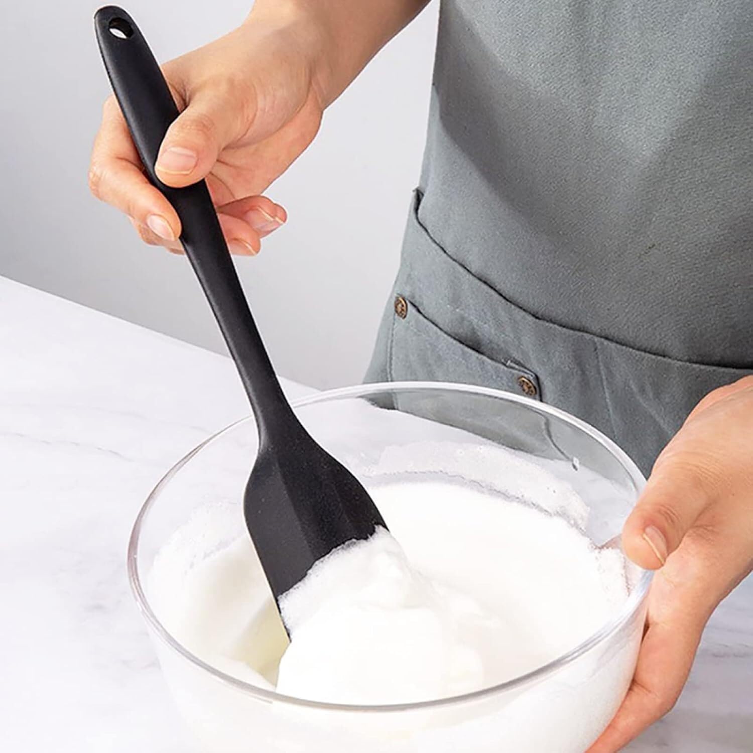Set di Utensili da Cucina, Set di Utensili da Cucina Pentole Antiaderenti Nere Utensili da Cucina in Silicone