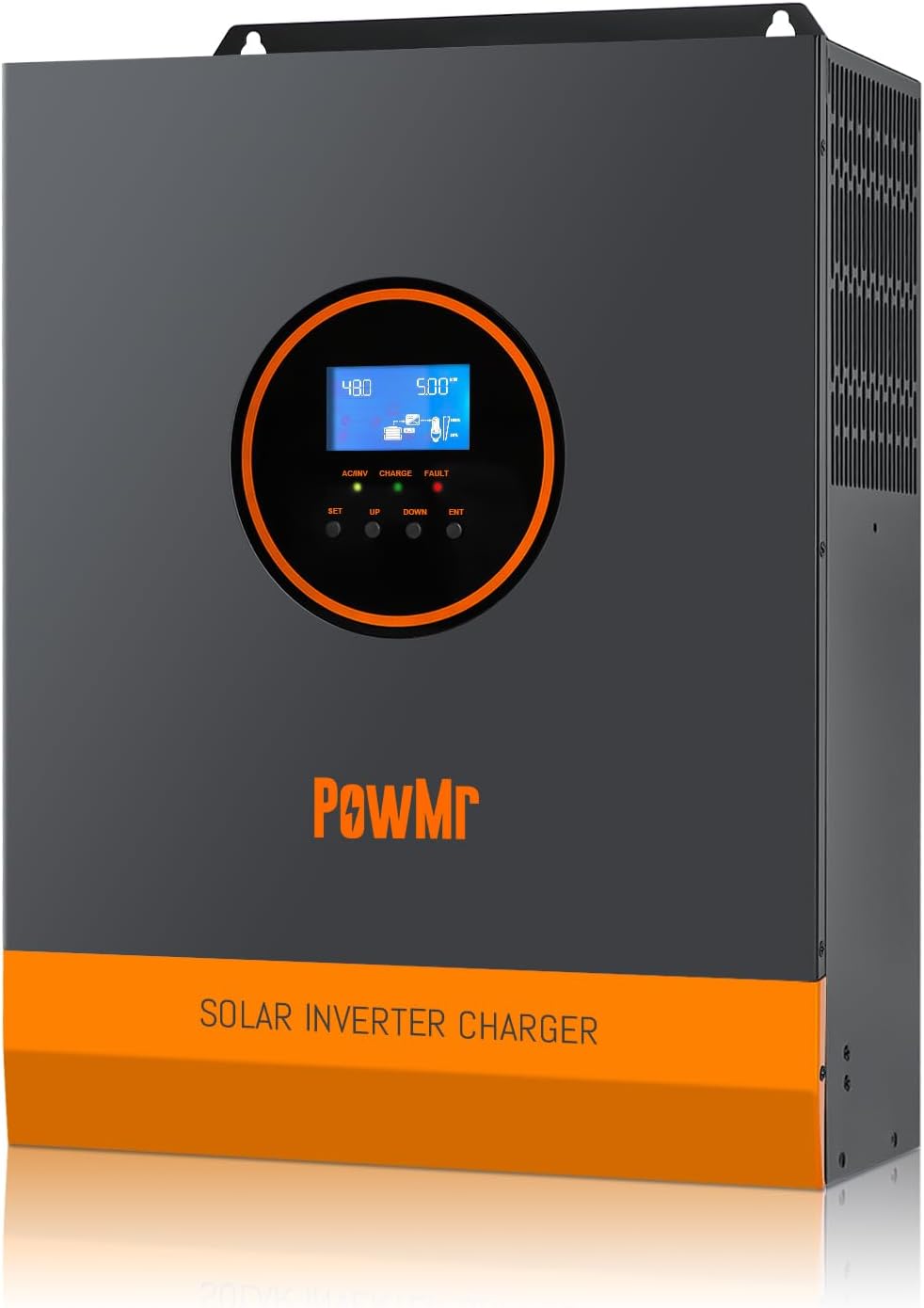 PowMr Photo voltaic Inverter 3000W 24V to 110/120V AC, Off Grid Pure Sine Wave Energy Inverter Max.PV Enter 4000W 450V 13A, Constructed-in 80A MPPT Controller, Peak Energy 6000VA, for 24V Lead-Acid & Lithium Battery