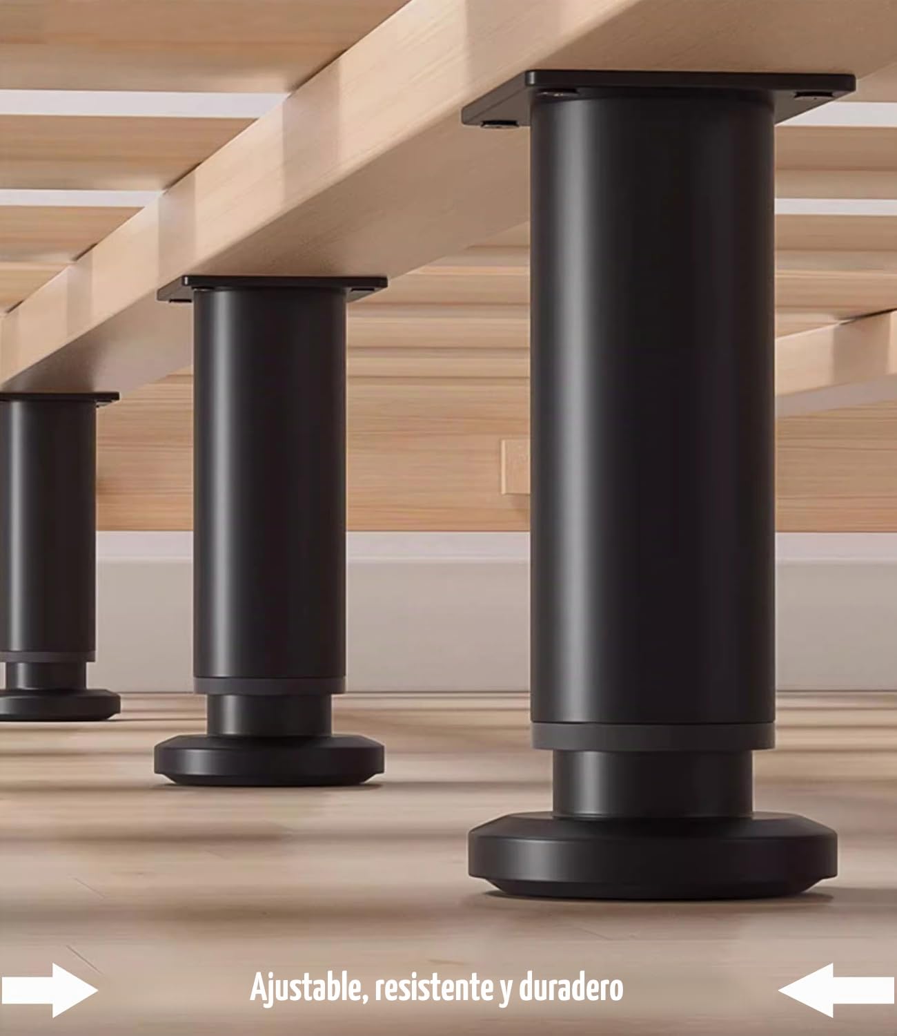 4 Piezas Patas para Muebles, 25-42cm Patas Regulables para Muebles Altura Regulables Patas Metalicas para Muebles, para Armario Cama Sofas Mesa