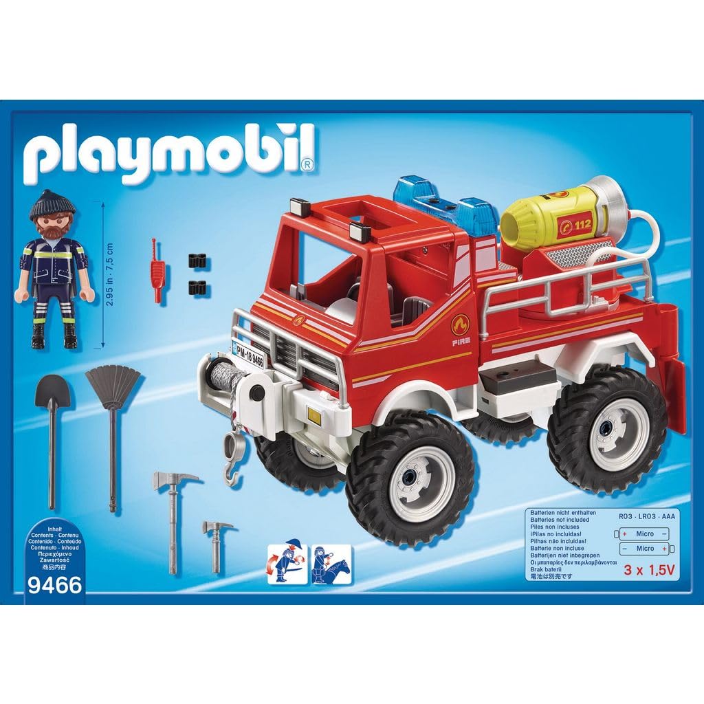 PLAYMOBIL City Action 9466 Feuerwehr-Truck mit Licht- und Soundeffekten, Ab 4 Jahren