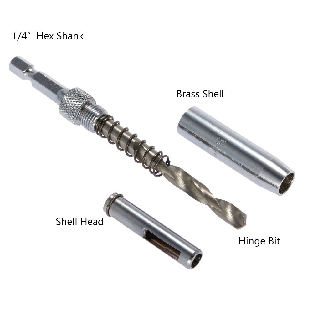 Hinge Drill Bit Set - Woodworking Tool Kit -3