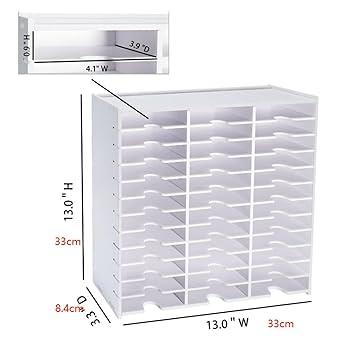 絵の具ラック Amazon | TOPPERFUN 木製 絵の具 保管庫 絵の具 瓶 ホルダー