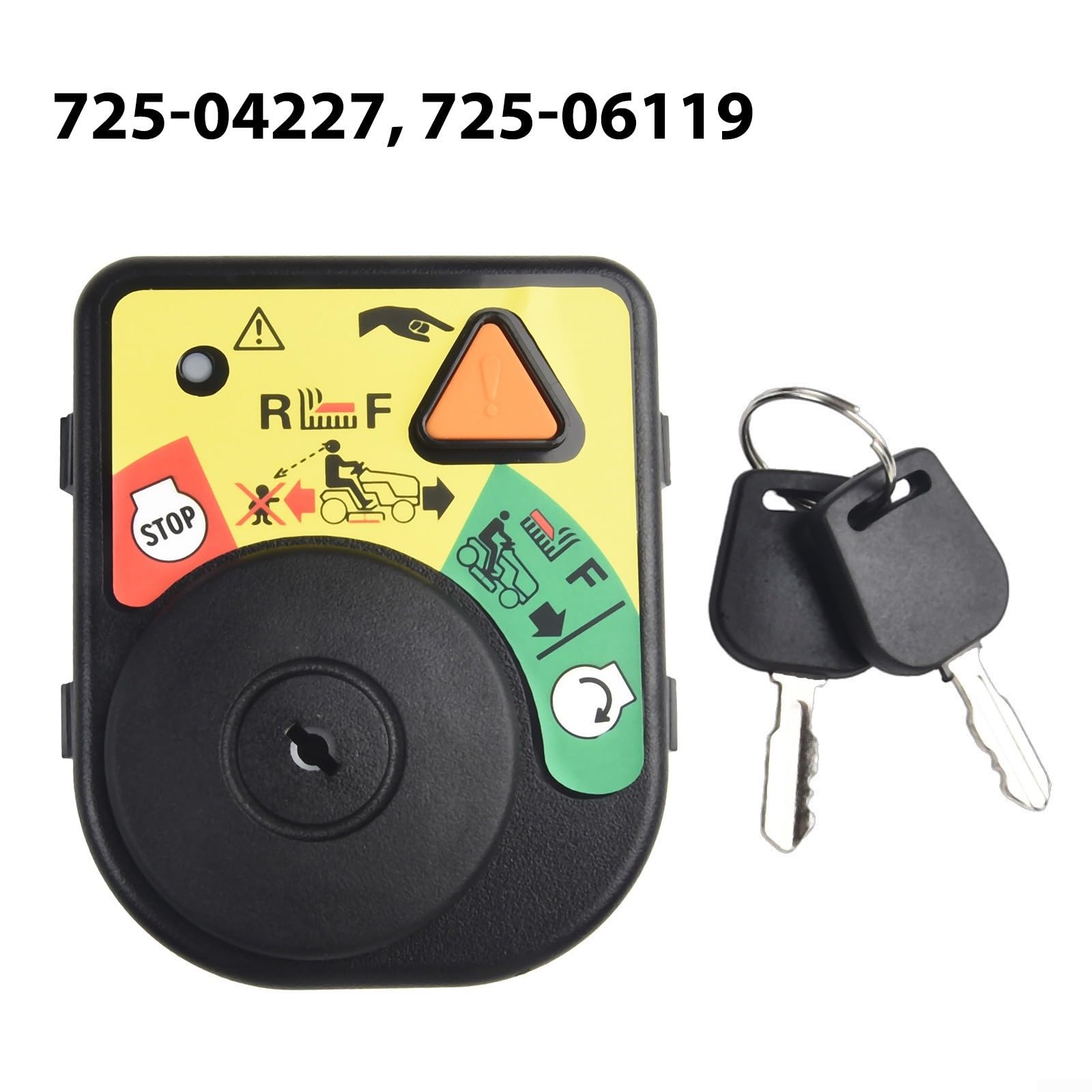 Interruttori di accensione tosaerba Interruttore di avviamento trattore da prato Interruttore di accensione e kit chiave per tosaerba 725-04227 725-06119 con 2 chiavi per tosaerba C-adet