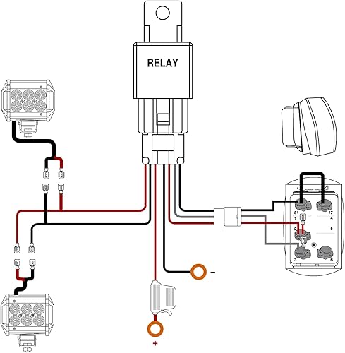 Miniatura 4 de Nilight Barra de luz LED, 2 piezas de 18 W, luces LED todoterreno de 12 V y 5 pines, interruptor basculante, kit de arnés de cableado de barra de
