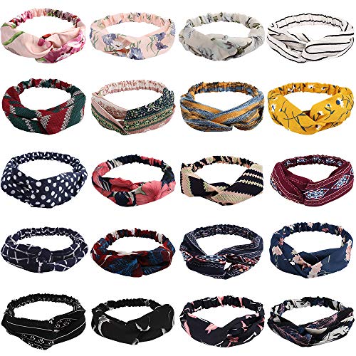 CIEHER 20 Pcs Headbands for Women Headbands Knotted Headbands for Women Headband Wide Headbands for Women Head Bands Knot Headband for Women Cute Headbands for Women