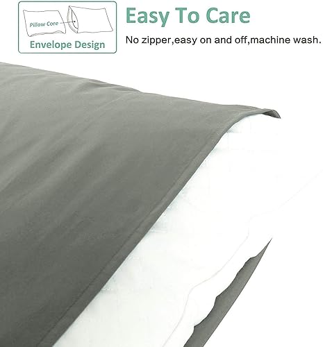 Miniatura 3 de Cotton Star Fundas de almohada 100% algodón orgánico de 600 hilos, fundas de almohada de algodón marfil de primera calidad, fundas de almohada