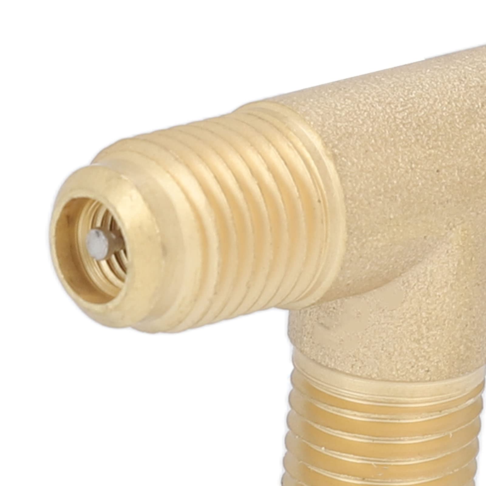 2 szt. Szybkozłącze Trójnikowe, 6015 Mosiężny Adapter Zbiornika Czynnika Chłodniczego do R22 R12 R134, Kolektor Pompy Próżniowej z Rdzeniem Zaworu, 1/4 Cala SAE FFL z MFL