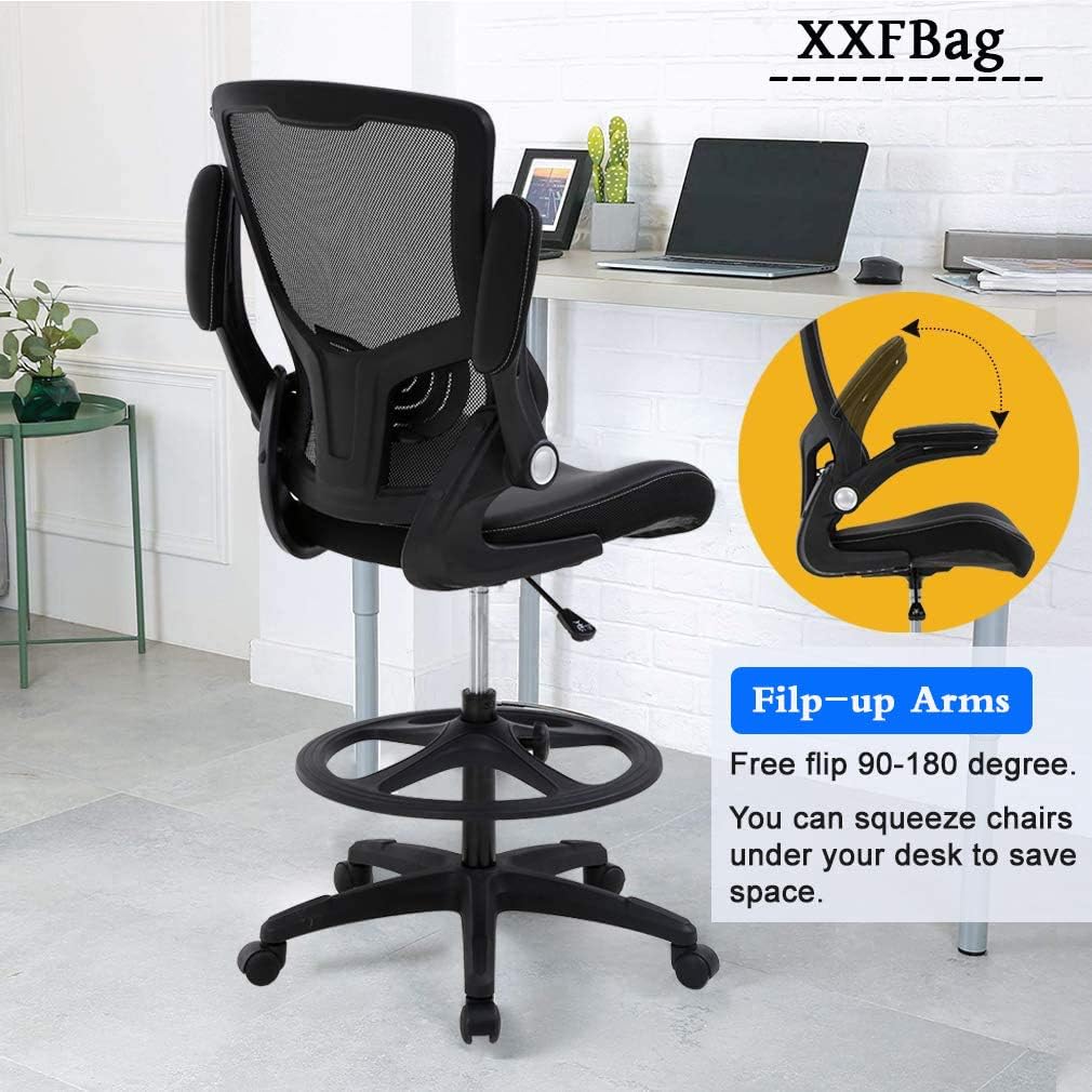 60% Off Discount Drafting Chair for Standing Desk,Tall Office Desk Chair Adjustable Height Ergonomic Mid-Back Mesh Drafting Stool with Flip Up Arms Foot Rest Lumbar Support,Computer Executive Rolling Chair,Black Get Popular Offer Drafting Chair for Standing Desk,Tall Office Desk Chair Adjustable Height Ergonomic Mid-Back Mesh Drafting Stool with Flip Up Arms Foot Rest Lumbar Support,Computer Executive Rolling Chair,Black
