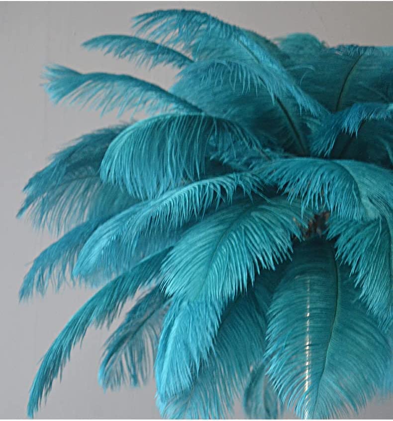 Lámpara dorada con plumas naturales de avestruz de 1,6 m 2