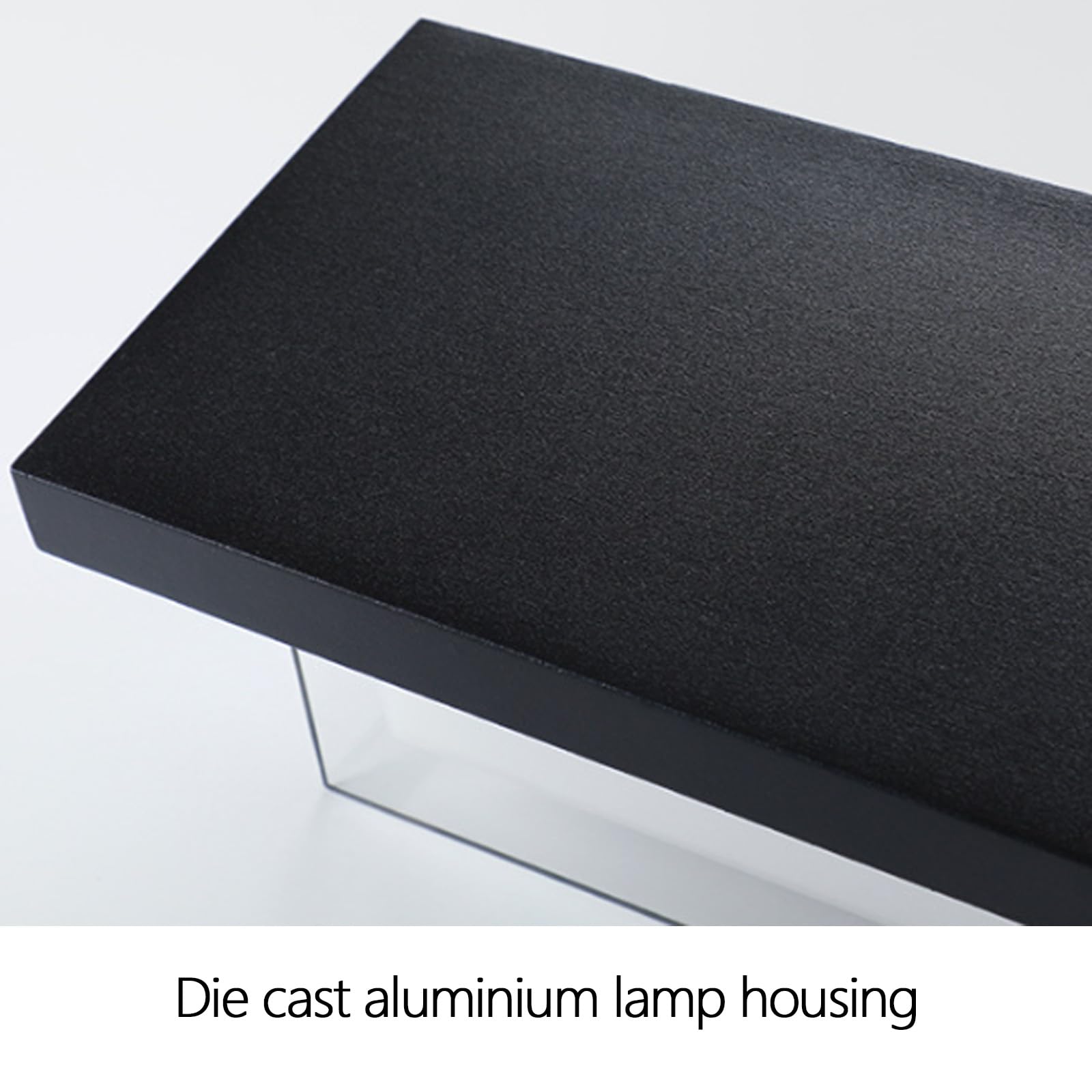 Außen LED Wandleuchte APP Steuerung RGB Dimmbar Wandlampe mit Fernbedienung Wandbeleuchtung IP65 Wasserdicht Aluminium Acryl Rechteckig Design für Veranda Garten (26cm,Schwarz)