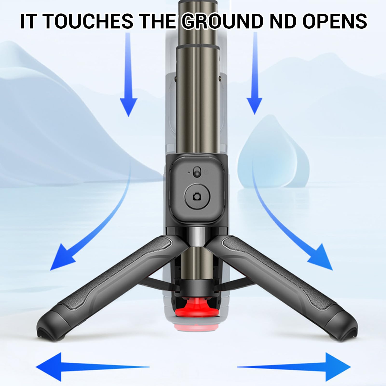 Treppiede allungabile girevole selfie stick per fotografia supporto portatile per viaggiatori