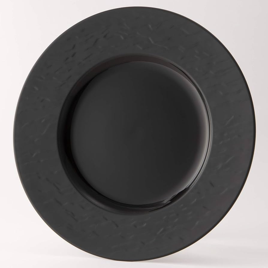 ナルミ 27cmリムプレート 赤黒刷毛目 ブラック 16枚 業務用