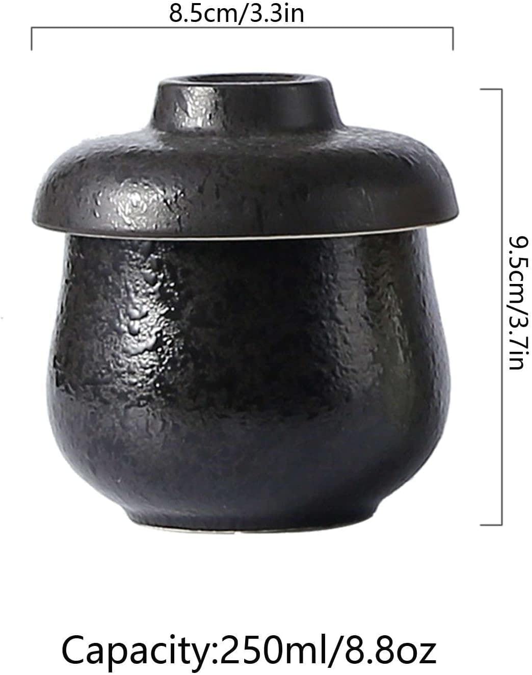 GERRIT Azucarero, azucarero con Tapa hermética, azucarero de 250 ml/8,8 oz, Recipiente de azúcar for Especias, for encimera de Barra de café, Azul, 250 ml (Color: Azul) (Color : Black 2)