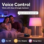 A15 Smart Bulb, E26 WiFi LED Light Bulbs, 5W 40W Equivalent, RGB Color Changing Dimmable, Compatible with Alexa Google, 2.4GHz WiFi Only, No Hub Required, for Ceiling Fan Lamp Vanity, 3 Pack