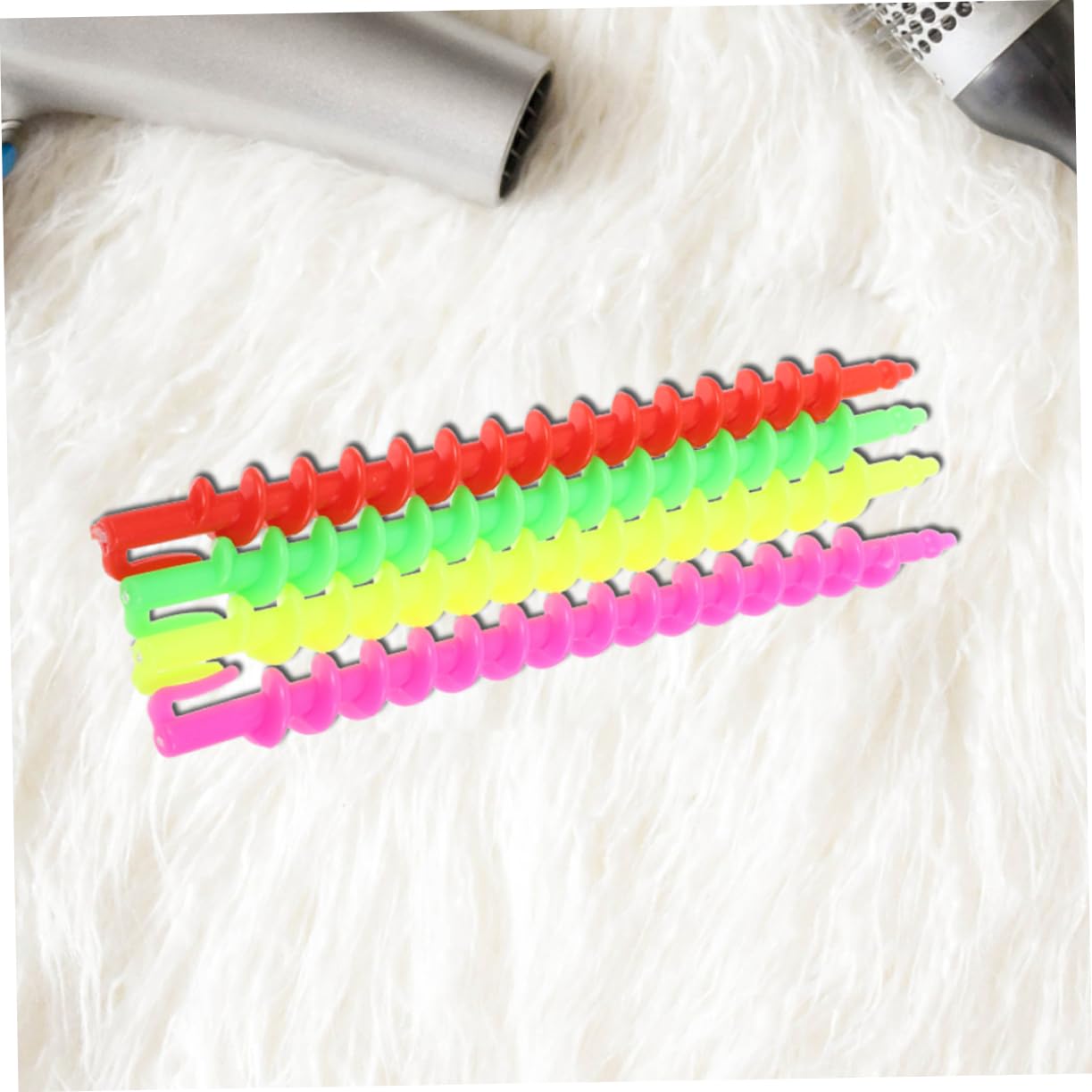 FOMIYES 5 Set Di Bigodini in Plastica Per Permanente Per Donne A Spirale Eccellenti Prestazioni Facili Da Usare Per Volume E Fascino Portatili Per Occasioni Speciali 26 Pezzi*5