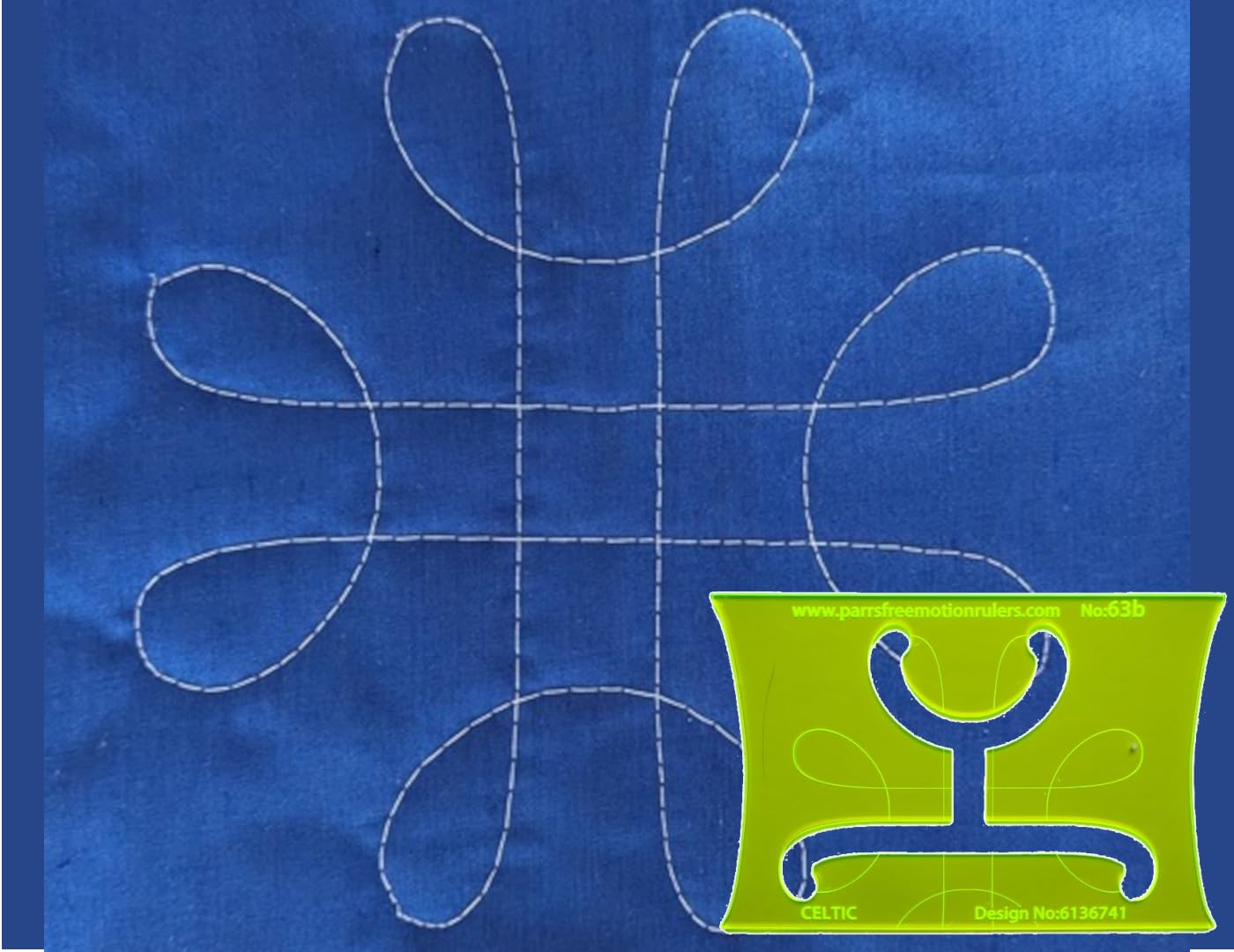 Parrs Celtic Free Motion Quilting Ruler for Domestic Machines