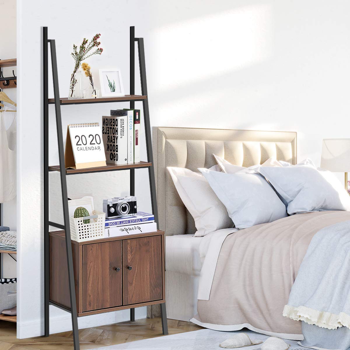 Buy Tangkula 3 Shelf Ladder Bookshelf, Freestanding 3Tier Wooden