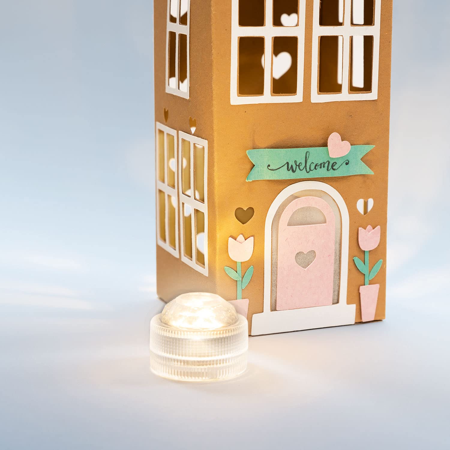 folia 983 - dekoracyjne światło LED, 10 sztuk, ciepłe białe światło, idealne jako zamiennik świeczek typu tealight, do latarni, lampionów