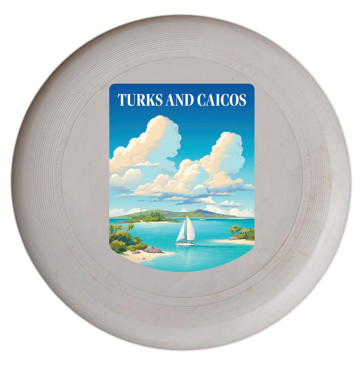 Turks and Caicos Island Design E Souvenir Flying Disc 2-Pack