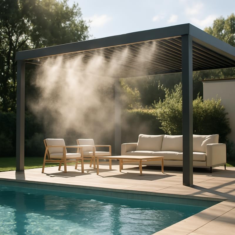 Brumisateur de Terrasse Haute Pression Nan'eau Pack 20 Buses Tube Noir