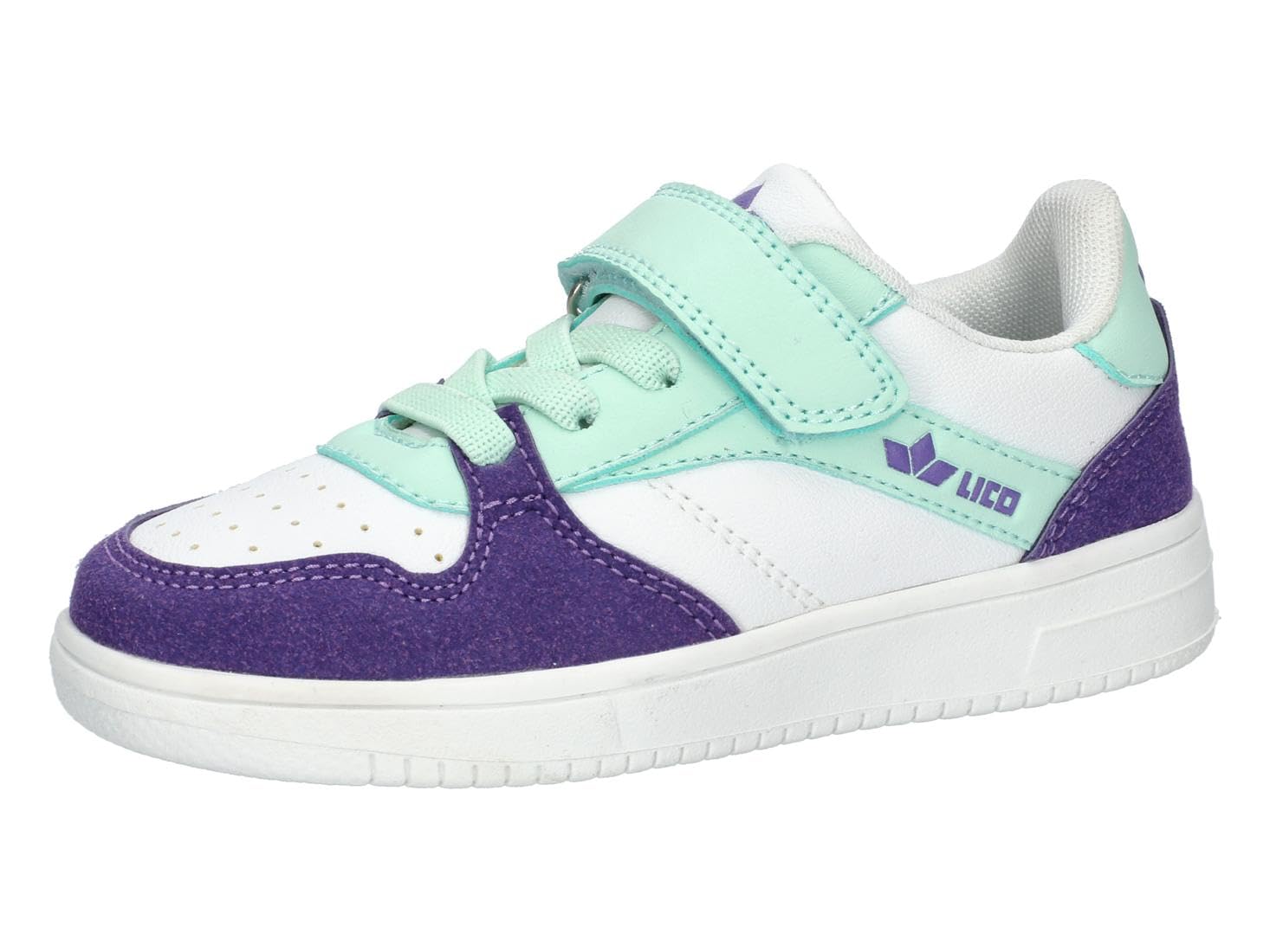 Lico Boys Unisex Children's Chad VS Trainers, White/Mint Green/Purple, 30 EU