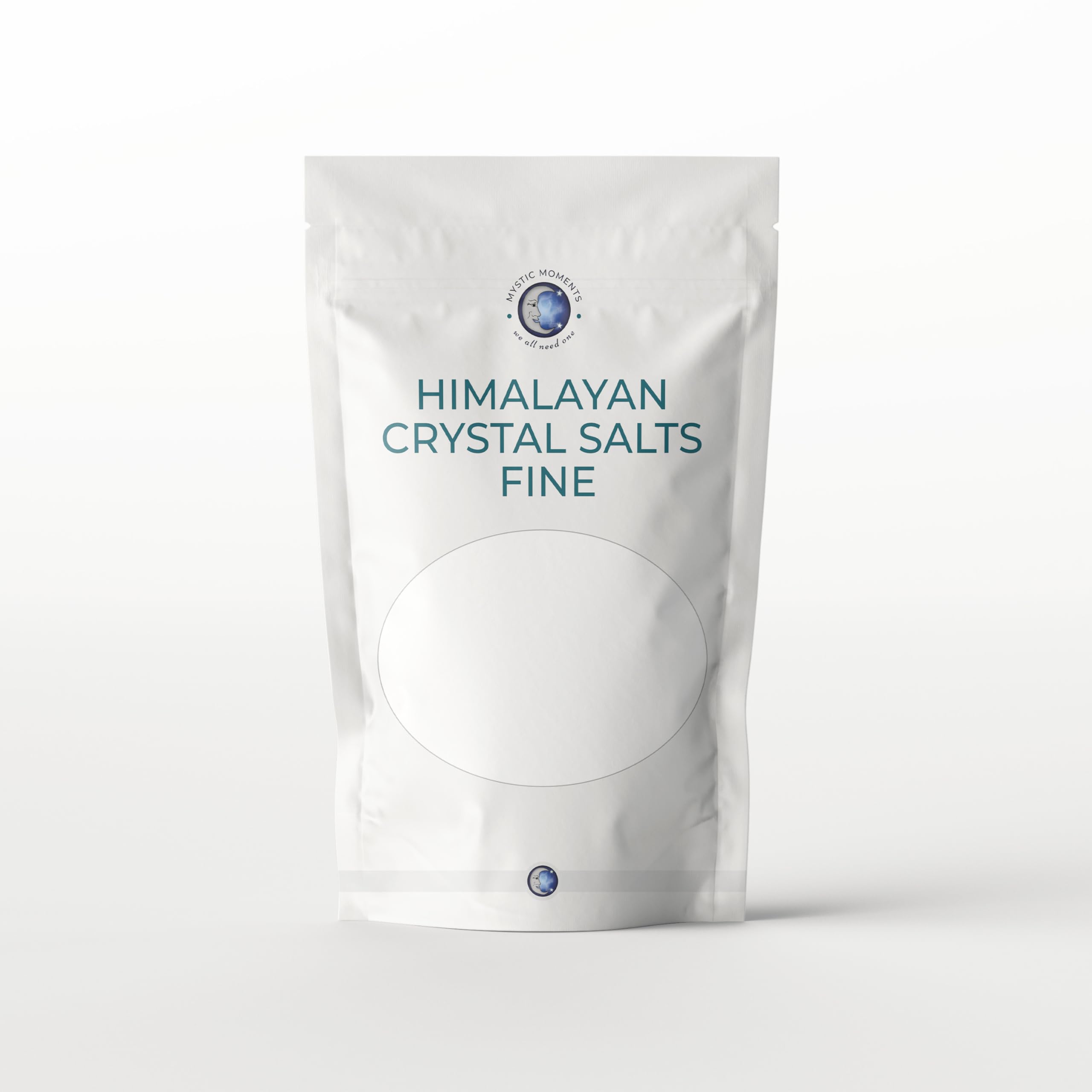 Mystic Moments Himalayan Crystal Salt Fine 1Kg | Natural Bath Soak for Muscle, Perfect for Skin, Face & Body 100% Natural Vegan GMO Free