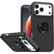 m.tk moveteck iPhone 17 Pro ile Uyumlu K l f, Mat Parmak  zi Yapmaz, 360 Y z kl  Stand, Military Z rh Kapak, Siyah