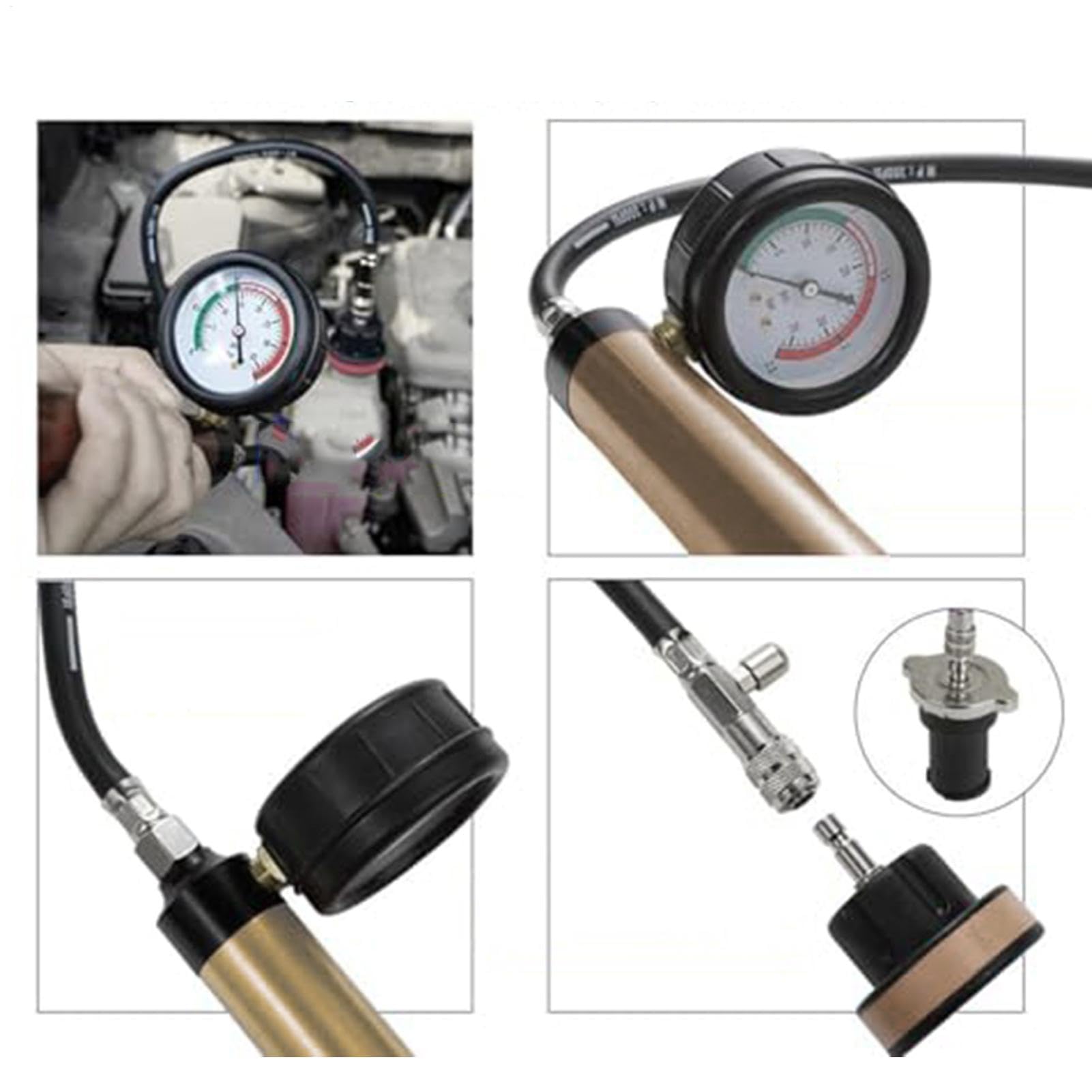 Kühlmittel -Vakuum -Nachfüll -Kit, Kühlmitteldrucktester Kit Kfz -Werkzeug | Air Lift Kühlmittel Vakuum Nachfüll -Kit für Fachleute, Anfänger