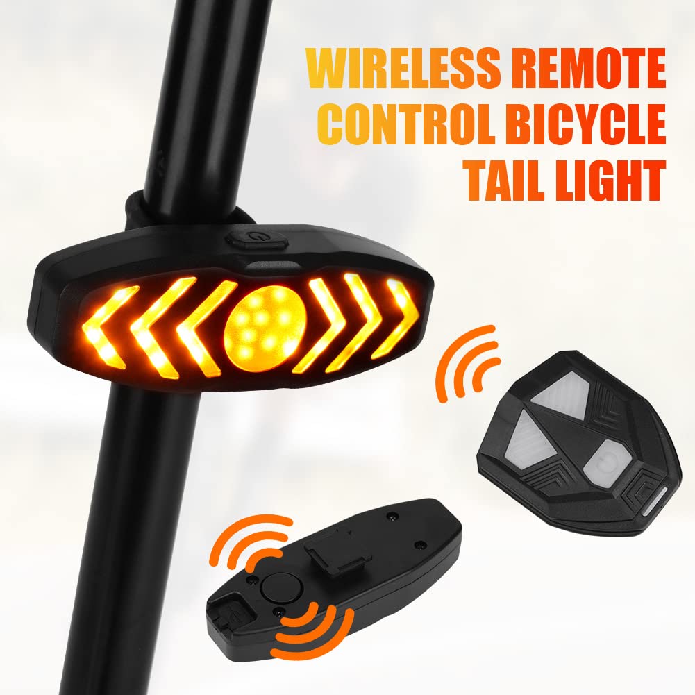 Feu Arrière Vélo Flintronic - Clignotants USB Rechargeable - Télécommande Sans Fil - IPX4 Étanche