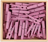 Vista 106 de JAM PAPER Wood Clip Clothespins - Small - 7/8 Inch - White - 50 Clothes Pins/Pack