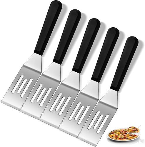 Patelai Paquete de 5 espátulas pequeñas, mini espátula para servir y voltear, espátula para brownies, para servir y voltear, para cocinar