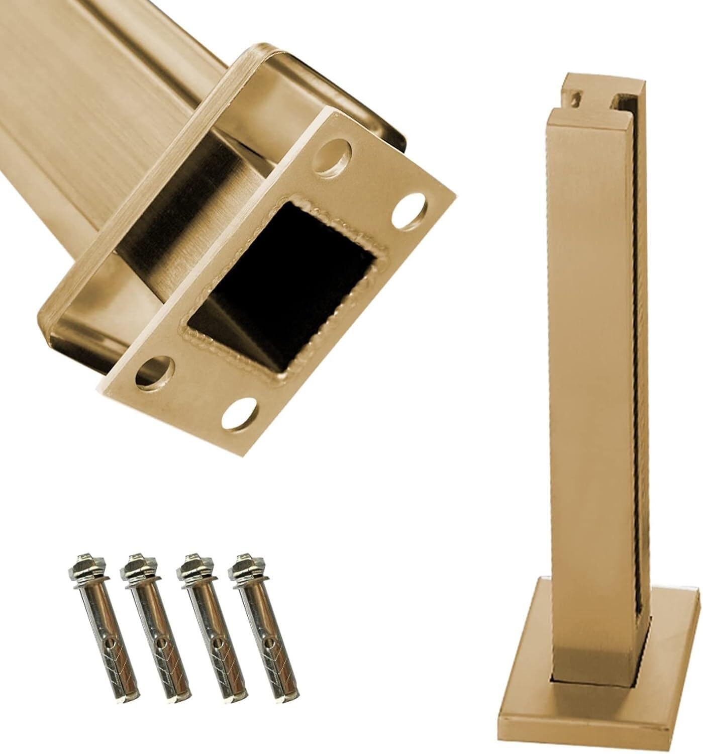Poteau de garde-corps au style moderne en acier inoxydable épuré