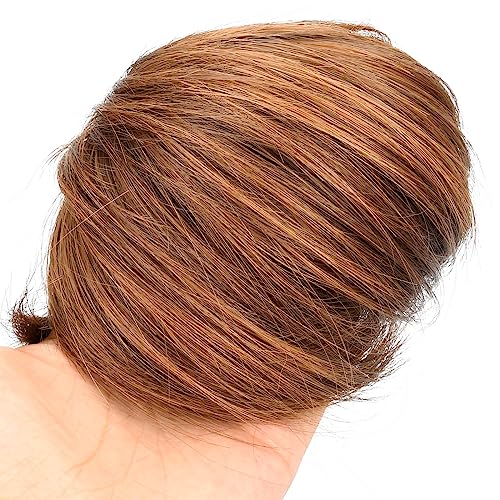 BOBIYA Messy Buns Hair Pieces Hair Scrunchies for Women Synthetic Ponytail Bun Extensions (Dark Golden Blonde) - Image 3