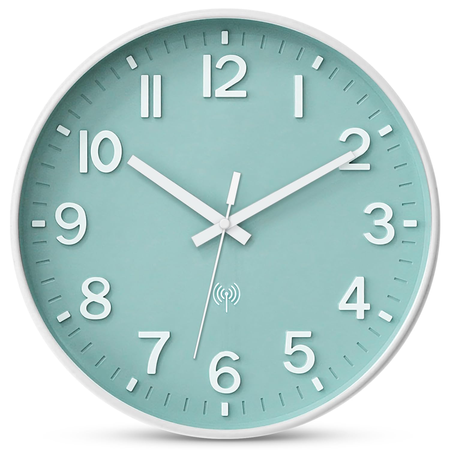 Ziprote Funkuhr Wanduhr, 30cm Funkuhr Wanduhren Lautlos Groß Leicht Ablesbare Uhr, Modern Funkwanduhr Wanduhr Nicht Tickend für KüChe Schlafzimmer, Büro, Wohnzimmer