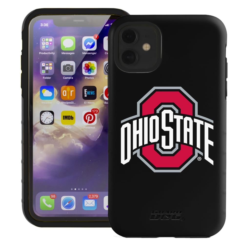 Guard Dog Case Compatible with iPhone 11 - Military Grade - Rugged Two Piece Protection - Collegiate Licensed - Ohio State Buckeyes - Logo