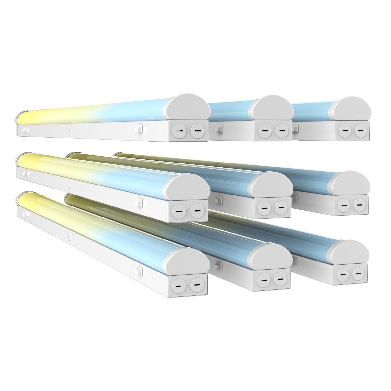 OKQ 4FT LED Linear Light Fixture, 4 Foot LED Shop Lights 40W/35W/30W,5000K 4CCT Selectable, 4Feet Commercial Bay Lighting Fluorescent Tube Replacement for Office Garage Workshop 9 Pack