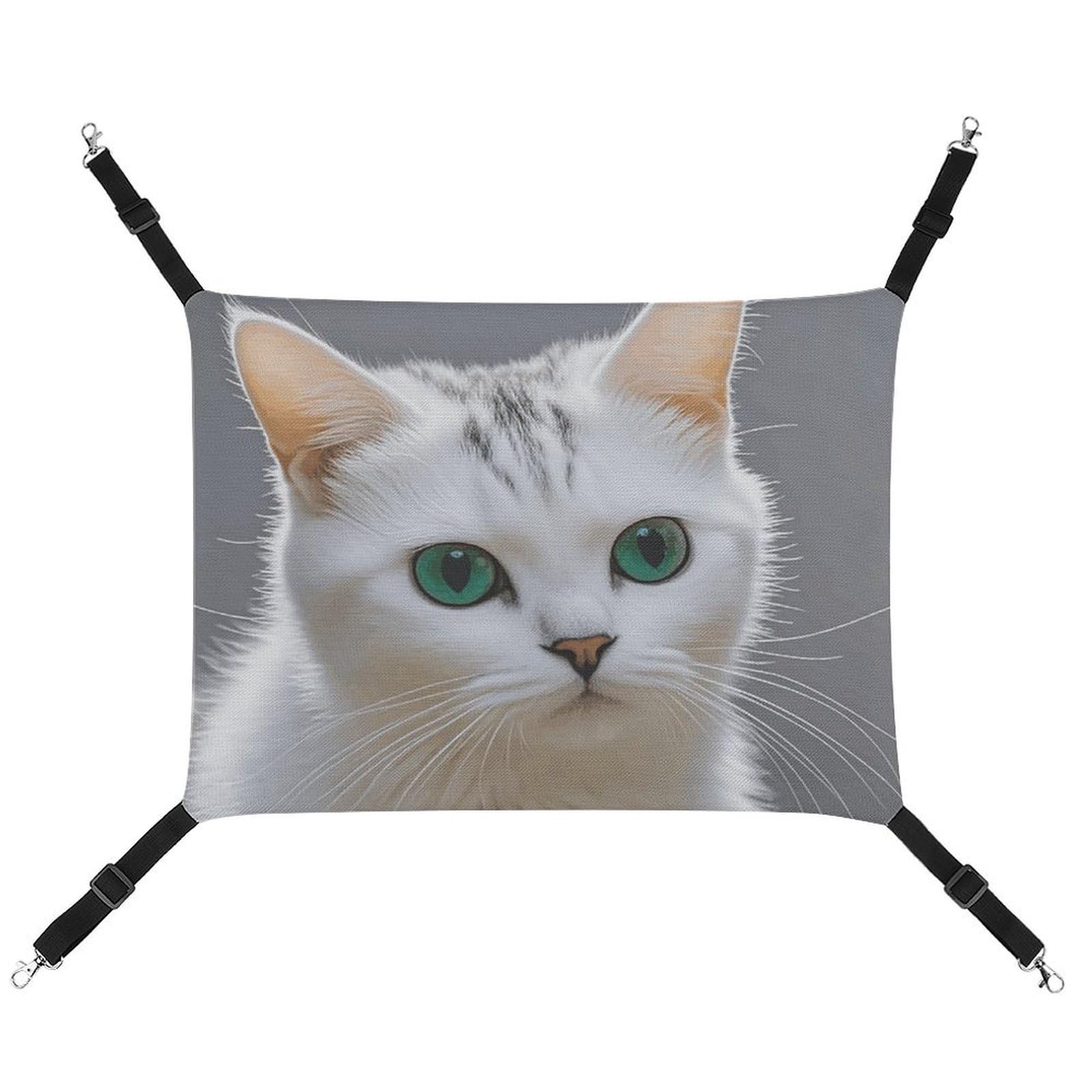 Hamac pour chaton suspendu réglable couchage doux furet blanc