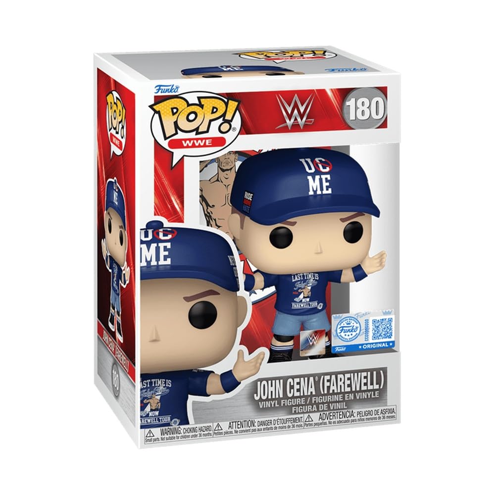 Funko Blue (Glossy) Pop! Wwe - John Cena (Farewell Exclusive) #180