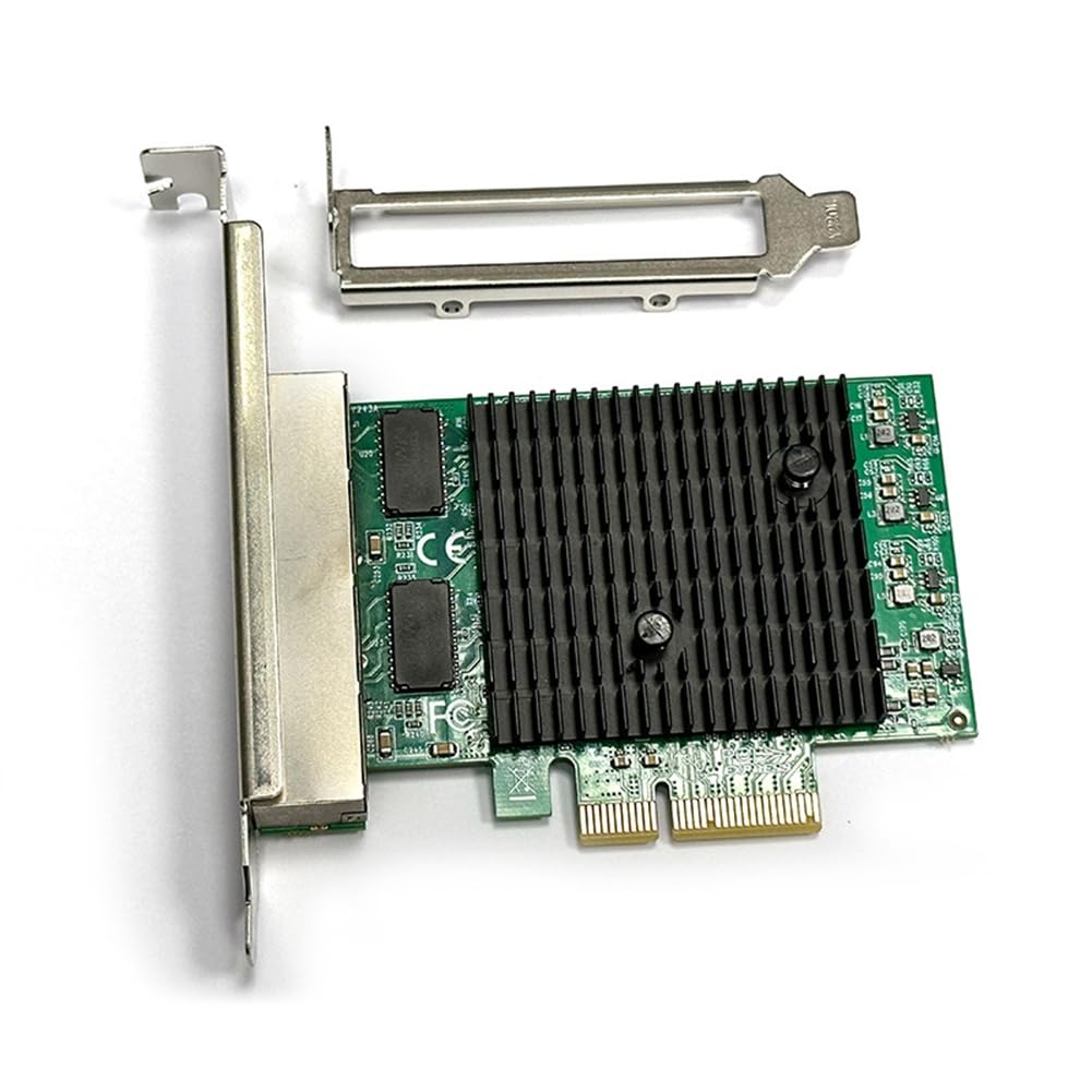 Loufy Scheda di Rete PCIe 2,5G A 4 Porte Adattatore Ethernet da 2,5 Gigabit RTL8125BG Adattatore LAN Ethernet PCI Express per PC Desktop Durevole