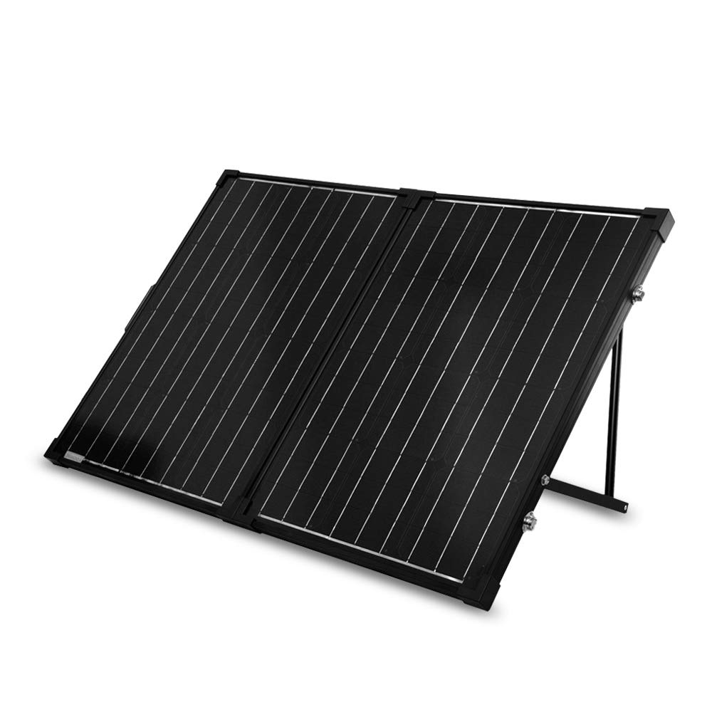 Renogy 100 Watt 12 Volt Monocrystalline Off Grid Portable Foldable 2Pcs 50W Solar Panel Suitcase Built-in Kickstand with W...