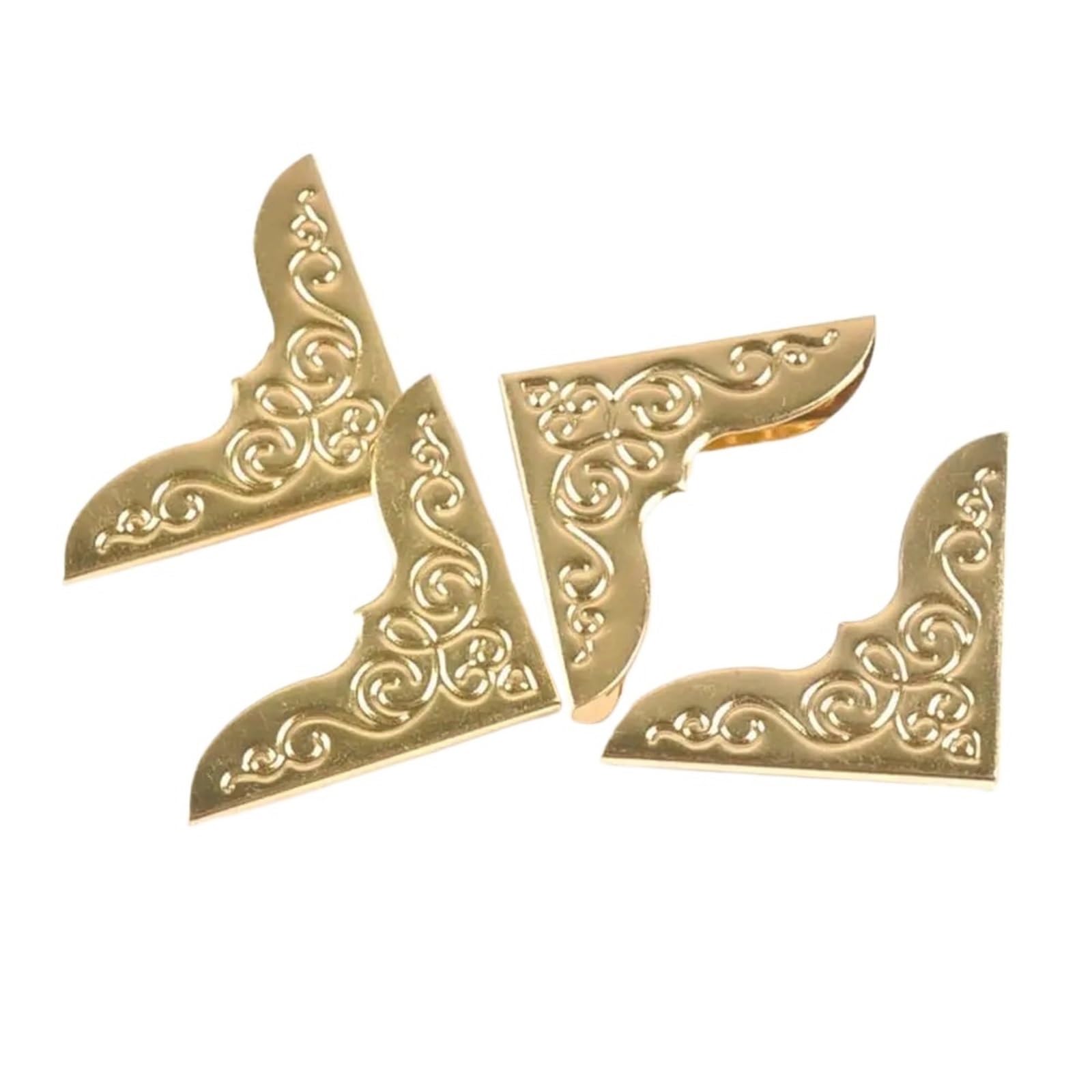 Metal Bag Corner Protector 40pcs Book Decorative Corner Notebook Jewelry Box Protectors Brackets Scrapbooking Albums Menu Folder for Home Decorative(Gold)
