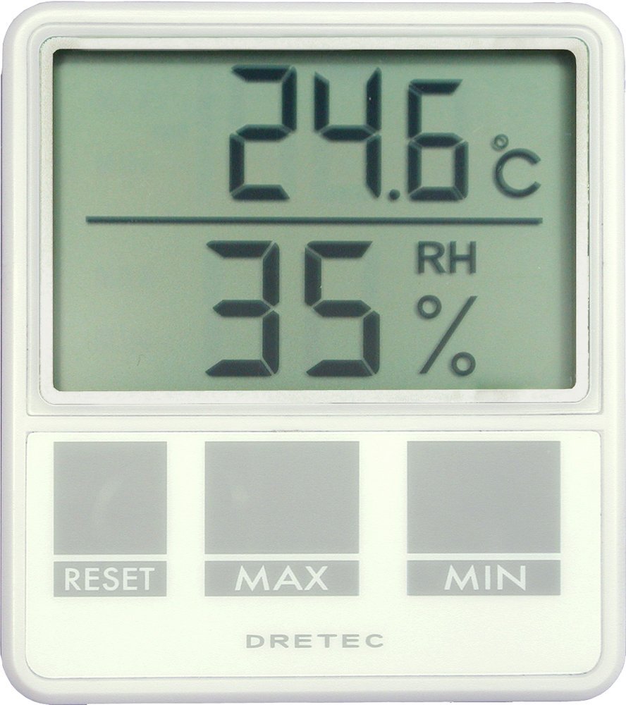 DRETEC digital thermo-hygrometer white O-214WT