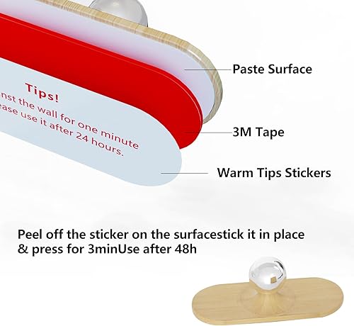 Miniatura 3 de Koopala Ganchos adhesivos 3M para lámpara de pared, ganchos de pared de pasta de 2 piezas, soportes resistentes para apliques de pared, ropa